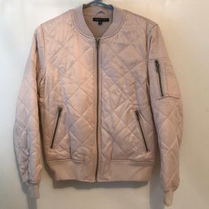 KENDALL & KYLIE pink quilted bomber jacket